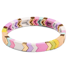 Bright Pastel Arrow Tile Bracelet