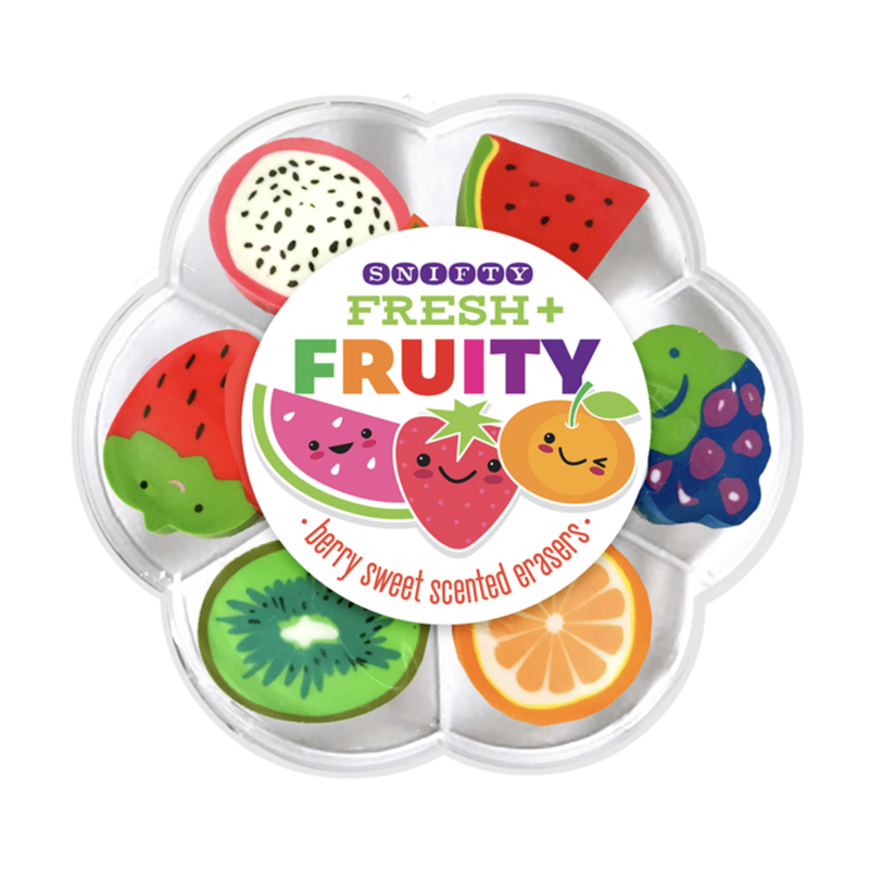 Fresh & Fruity Scented Erasers Tub