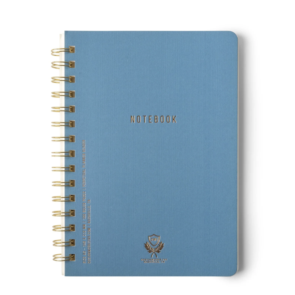 Classic Blue Medium Twin Wire Notebook
