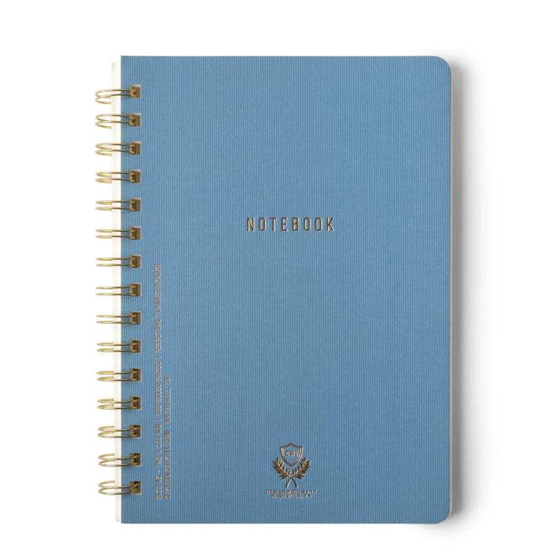 Classic Blue Medium Twin Wire Notebook