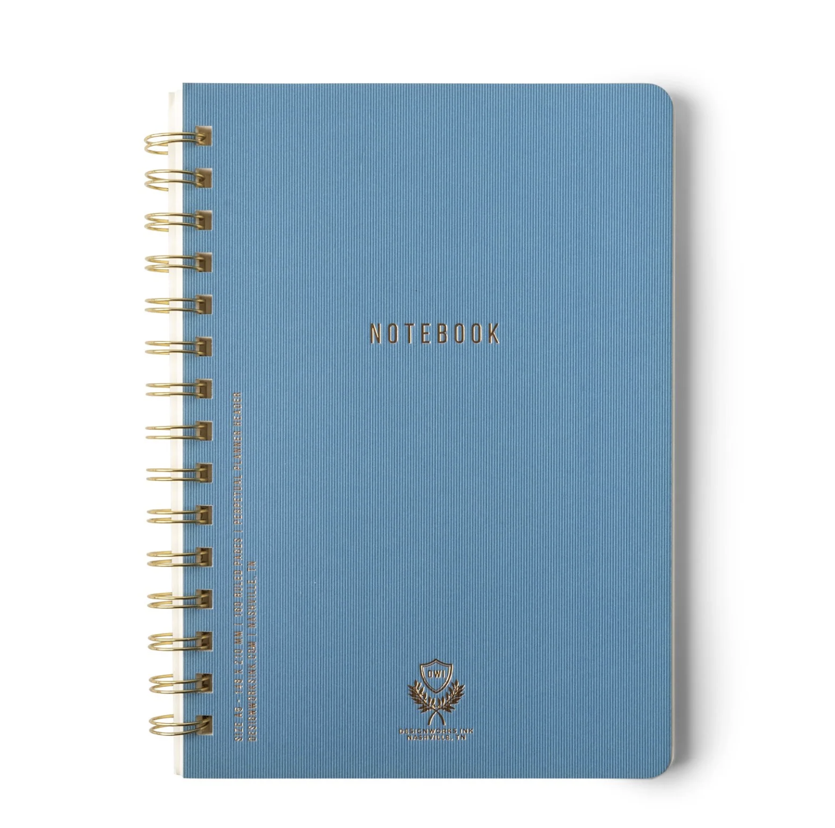 Classic Blue Medium Twin Wire Notebook - Rock Paper Scissors