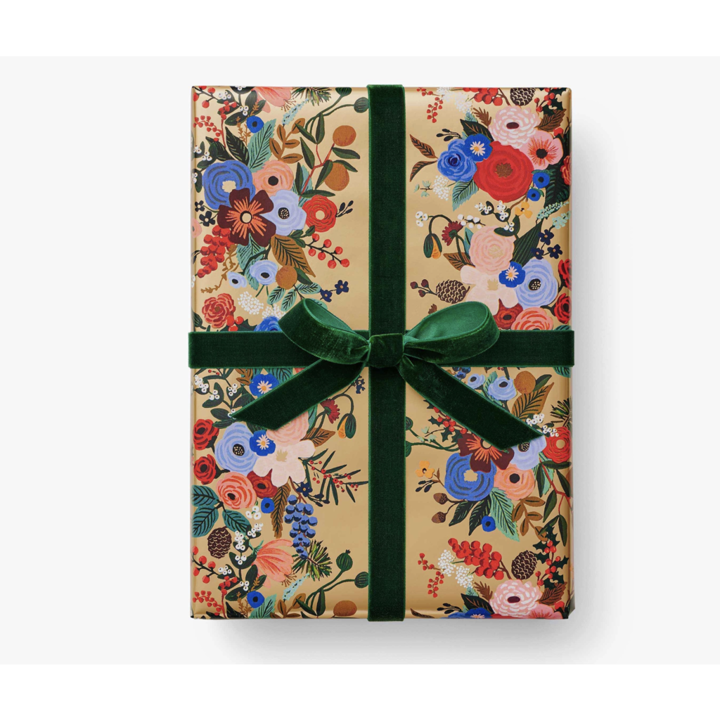 Holiday Garden Party Continous Wrapping Roll Rock Paper Scissors