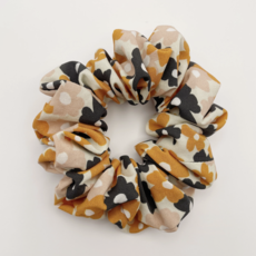 Orange Fall Floral Scrunchie