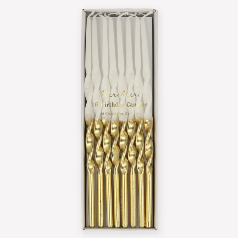 Gold Dipped Twisted Candles