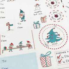 Checked Twice Gift Label Sheets