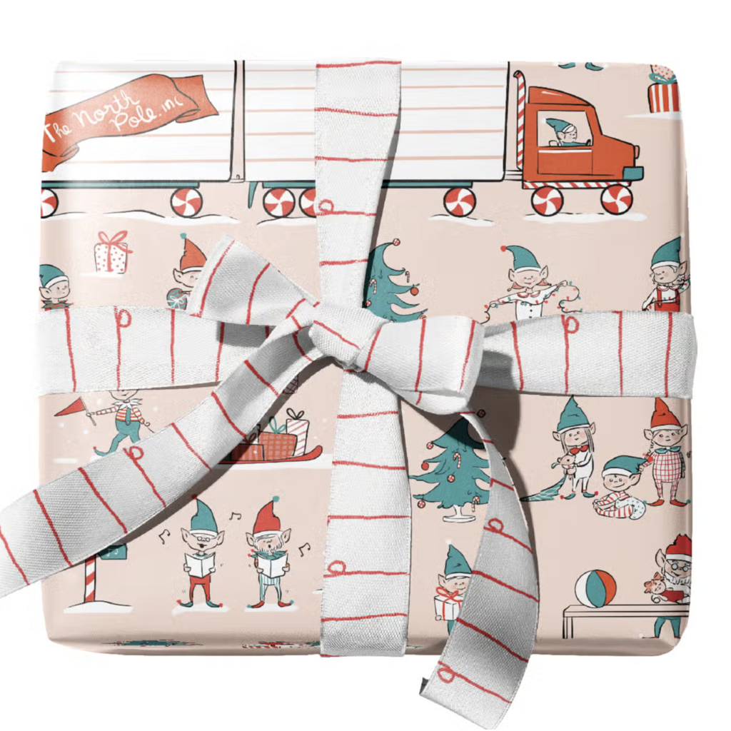 Elf Workshop Gift Wrap Double-Sided