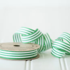 Green and White Curling Ribbon