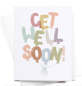 Get Well Soon Balloons Card