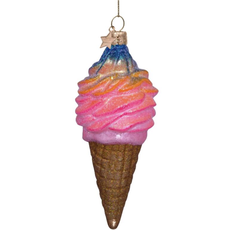 Glass Rainbow Ice Cream Ornament