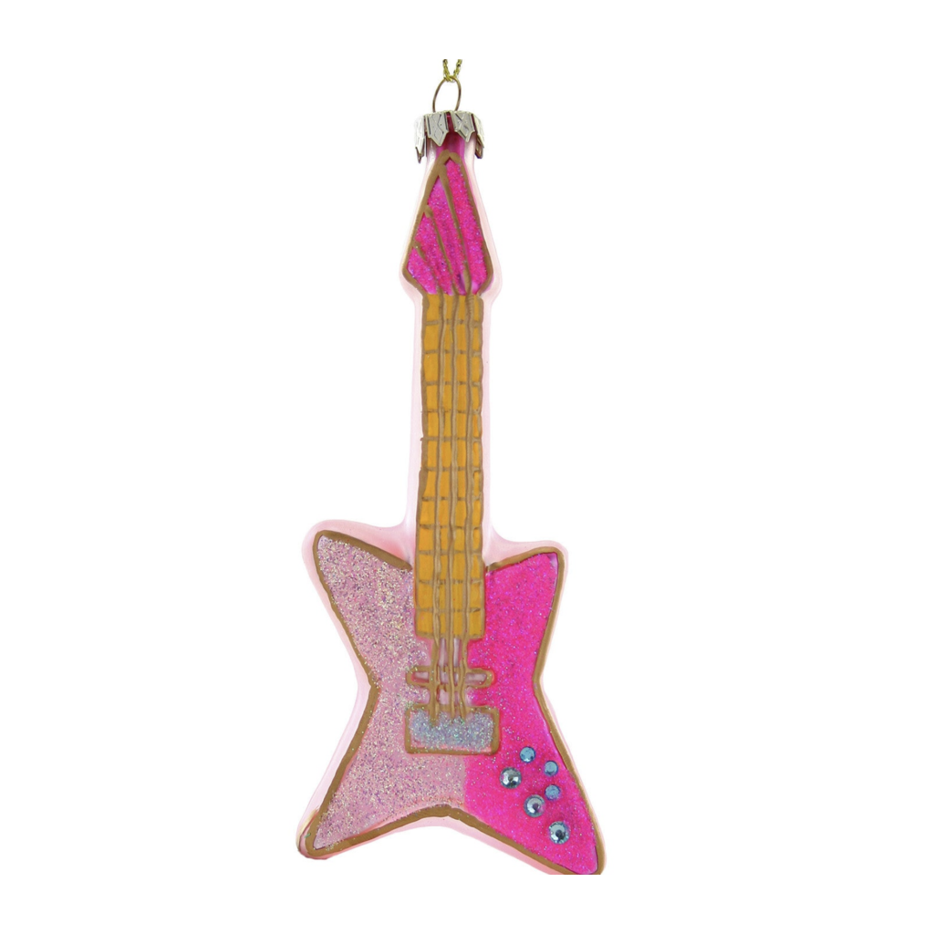 Pink Electric Guitar Ornament