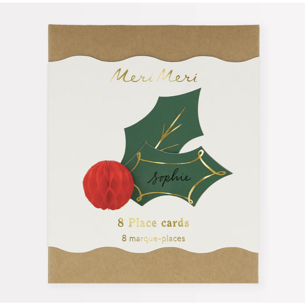 Holly Honeycomb Place Cards