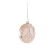 Pink Peace Sign Ornament