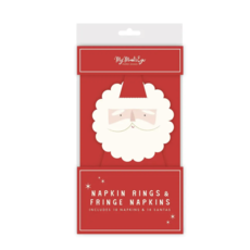 Santa Napkin Ring & Napkin Set