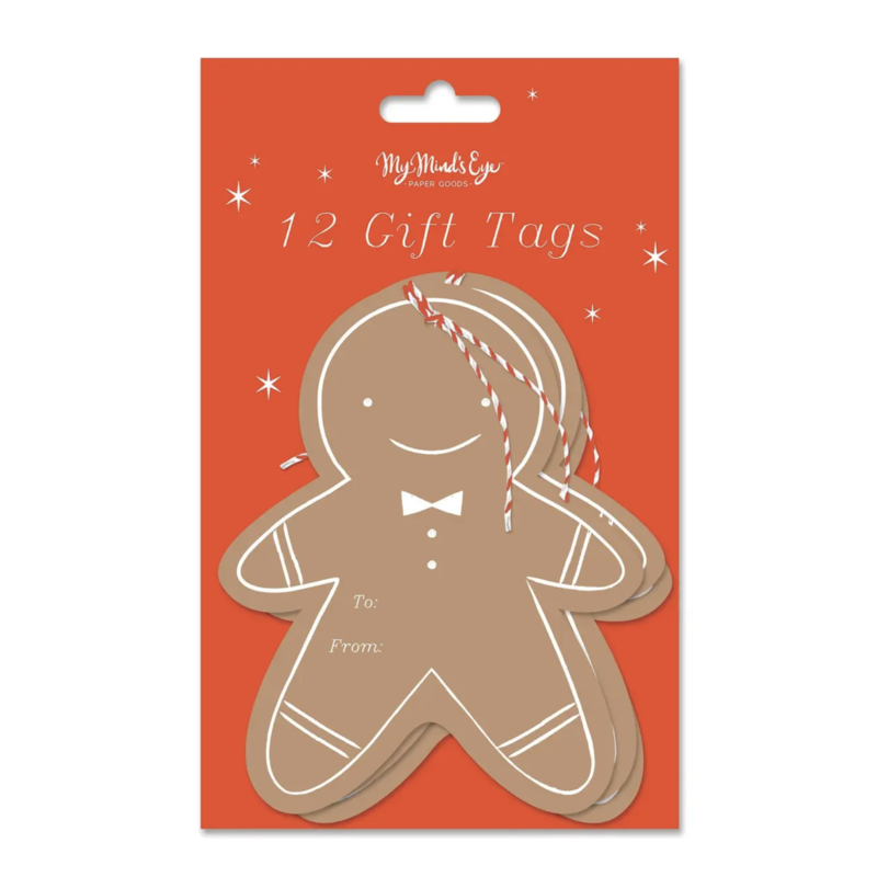 Gingerbread Man Oversized Tags
