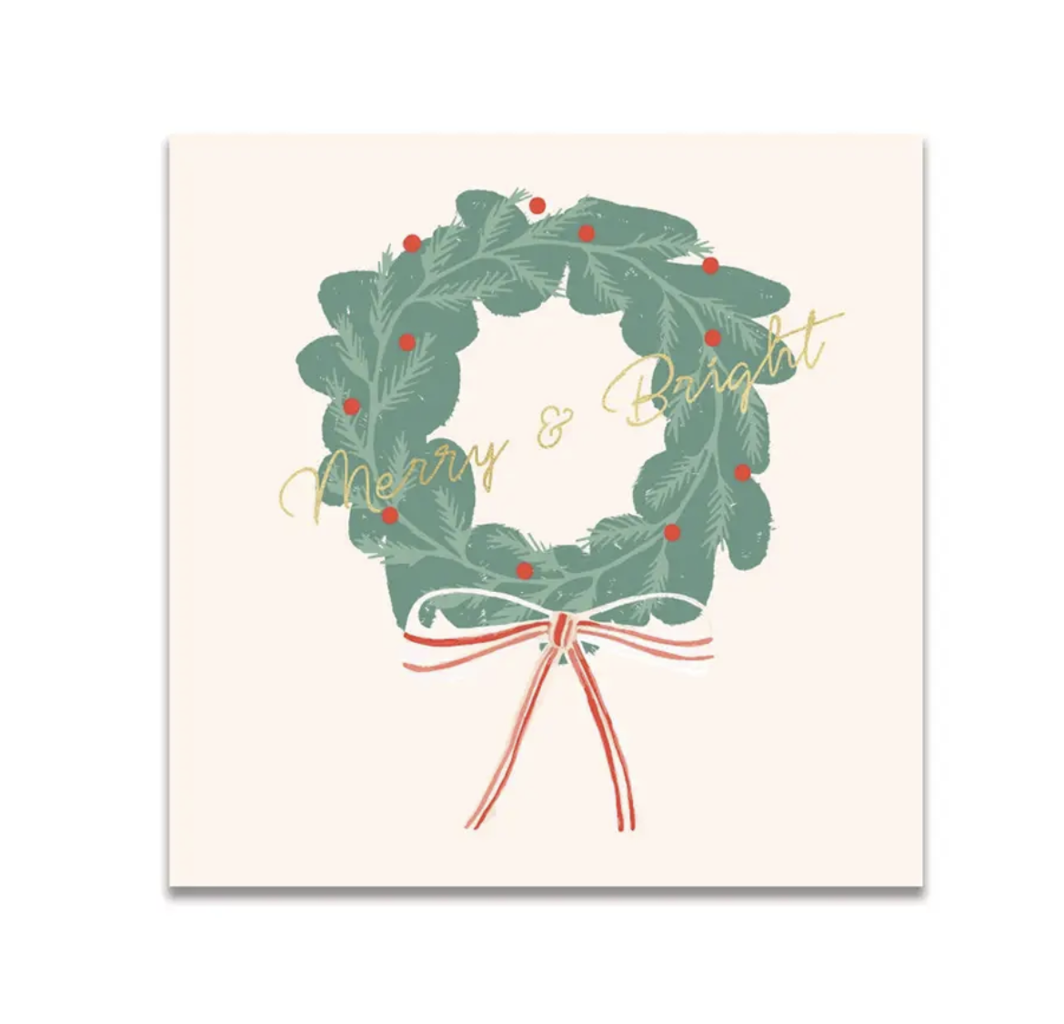Merry Wreath Cocktail Napkins Rock Paper Scissors