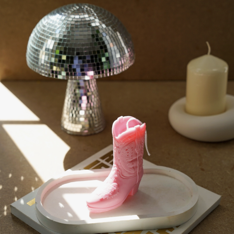 Cowboy Boot Candle - Pink Marshmellow