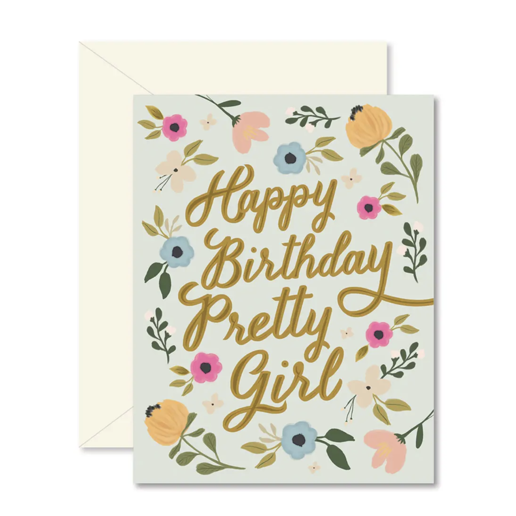 Happy Birthday Pretty Girl Card