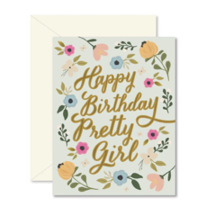 Happy Birthday Pretty Girl Card