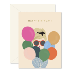 Balloon Lady Birthday Card