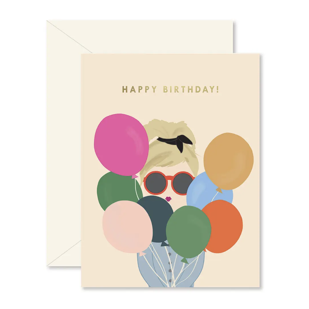 Balloon Lady Birthday Card