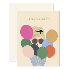 Balloon Lady Birthday Card
