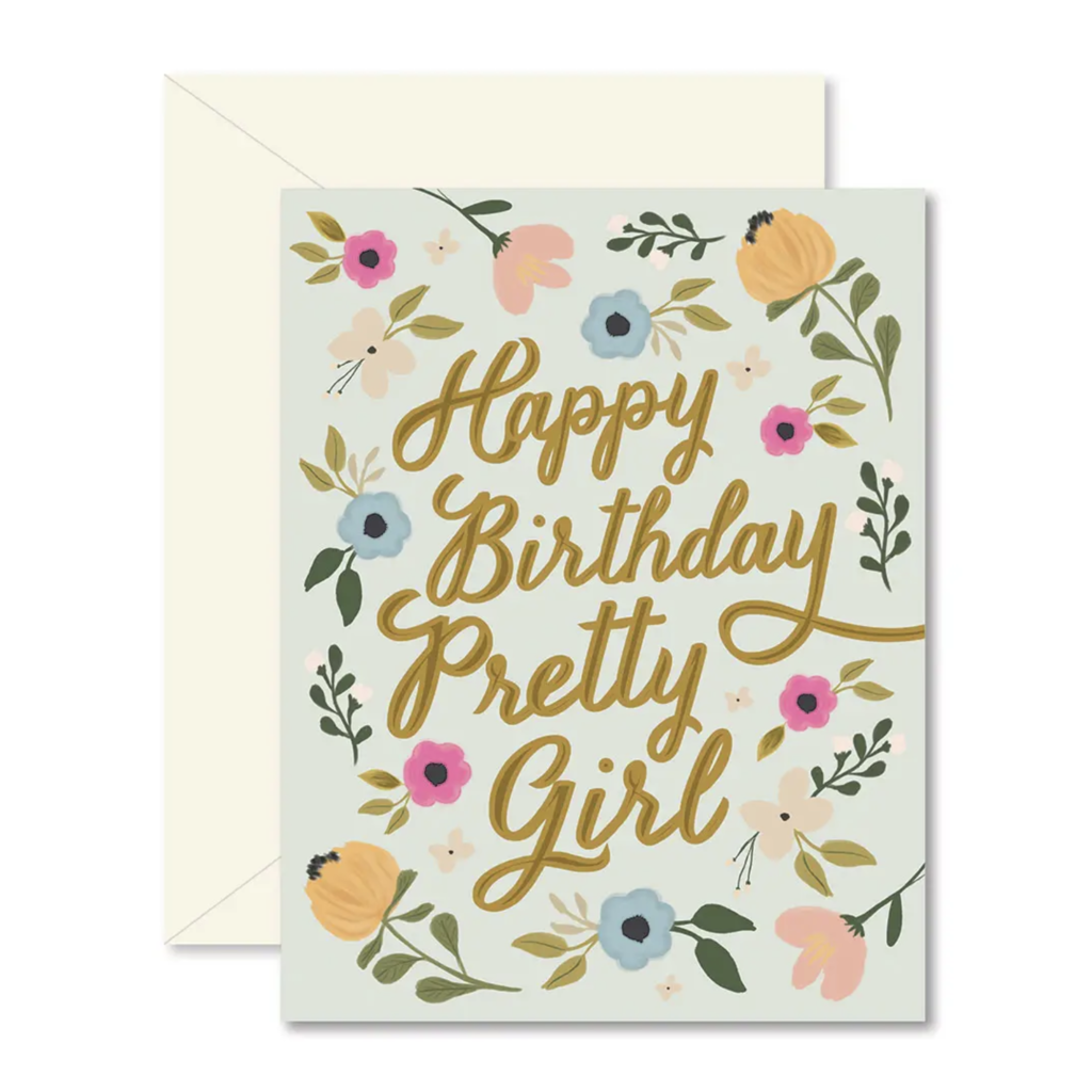 Happy Birthday Pretty Girl Card