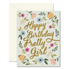 Happy Birthday Pretty Girl Card