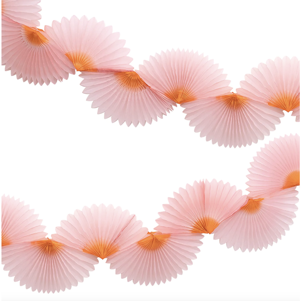 Pink Honeycomb Fan Garland