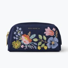 Bramble Embroidered Small Cosmetic Pouch