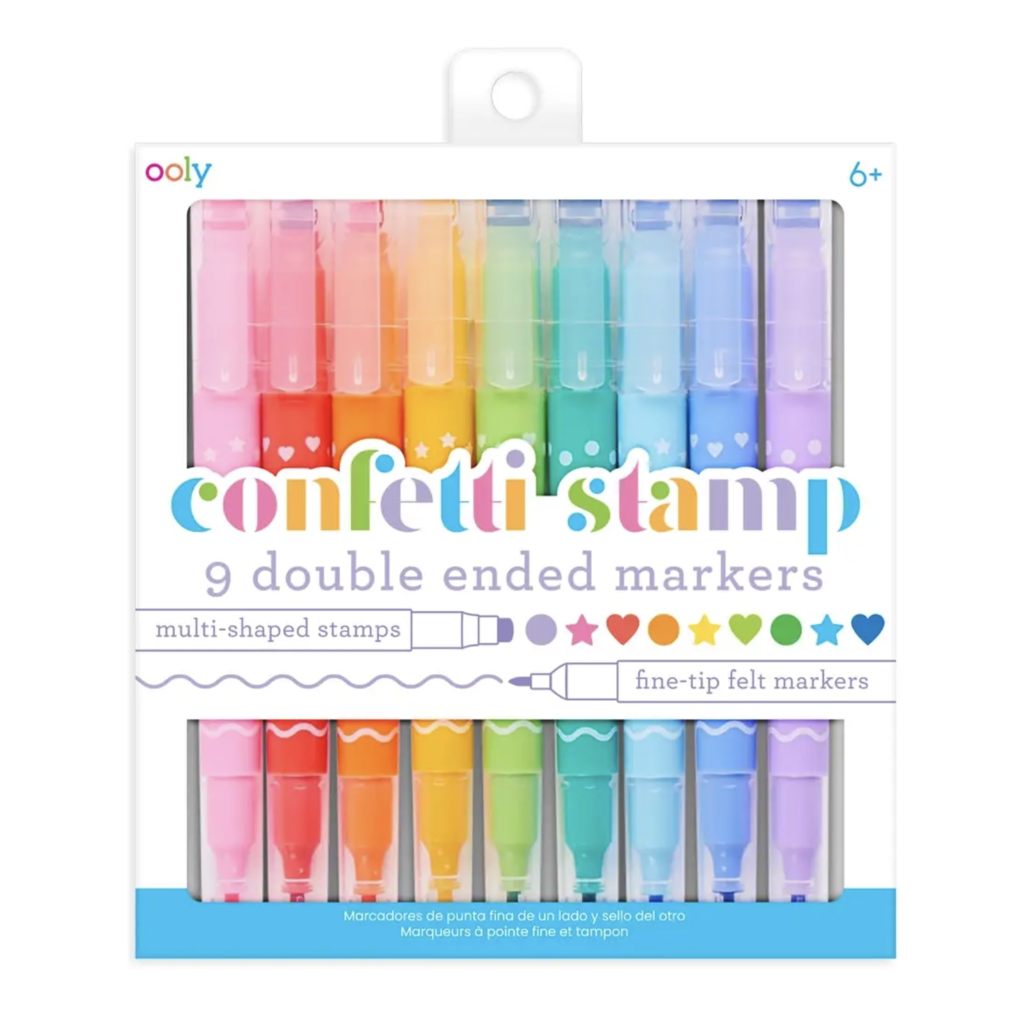 Confetti Stamp Double-Ended Markers