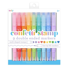 Confetti Stamp Double-Ended Markers