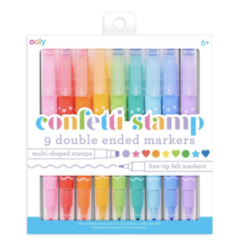 Confetti Stamp Double-Ended Markers