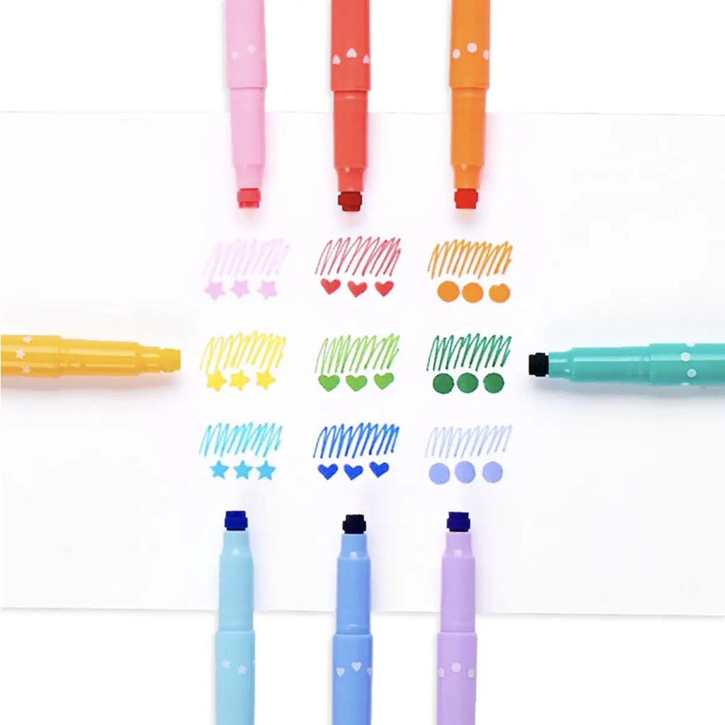 Confetti Stamp Double-Ended Markers