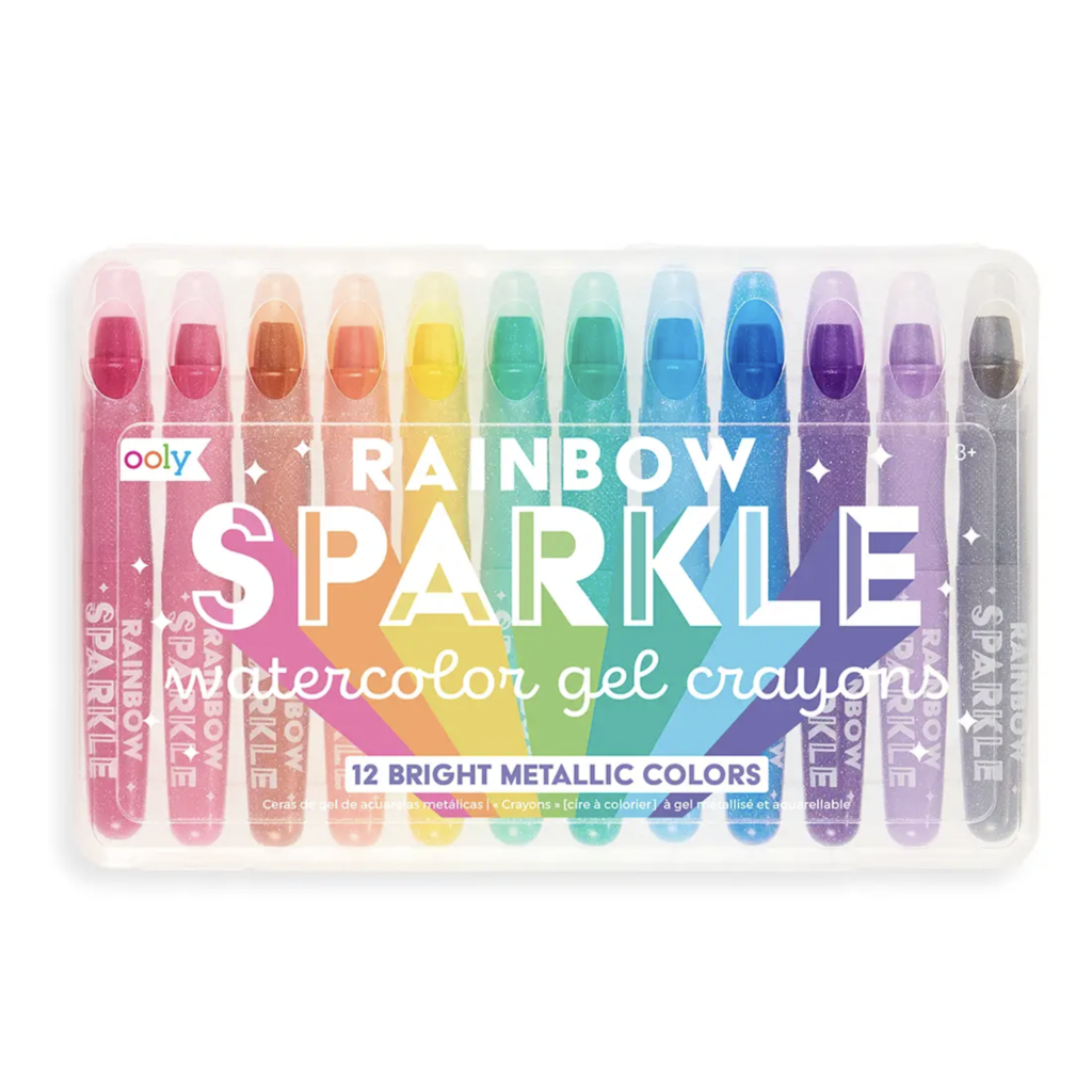 Rainbow Sparkle Metallic Watercolor Gel Crayons