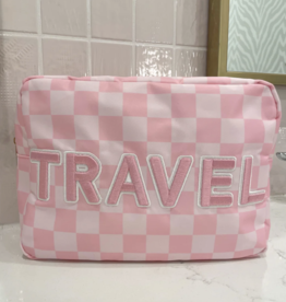 Travel XL Pink Check Bag