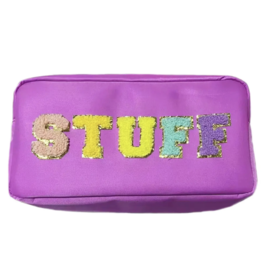 Purple Stuff Patch Cosmetic Bag