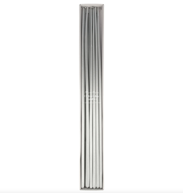 Silver Tall Tapered Candles