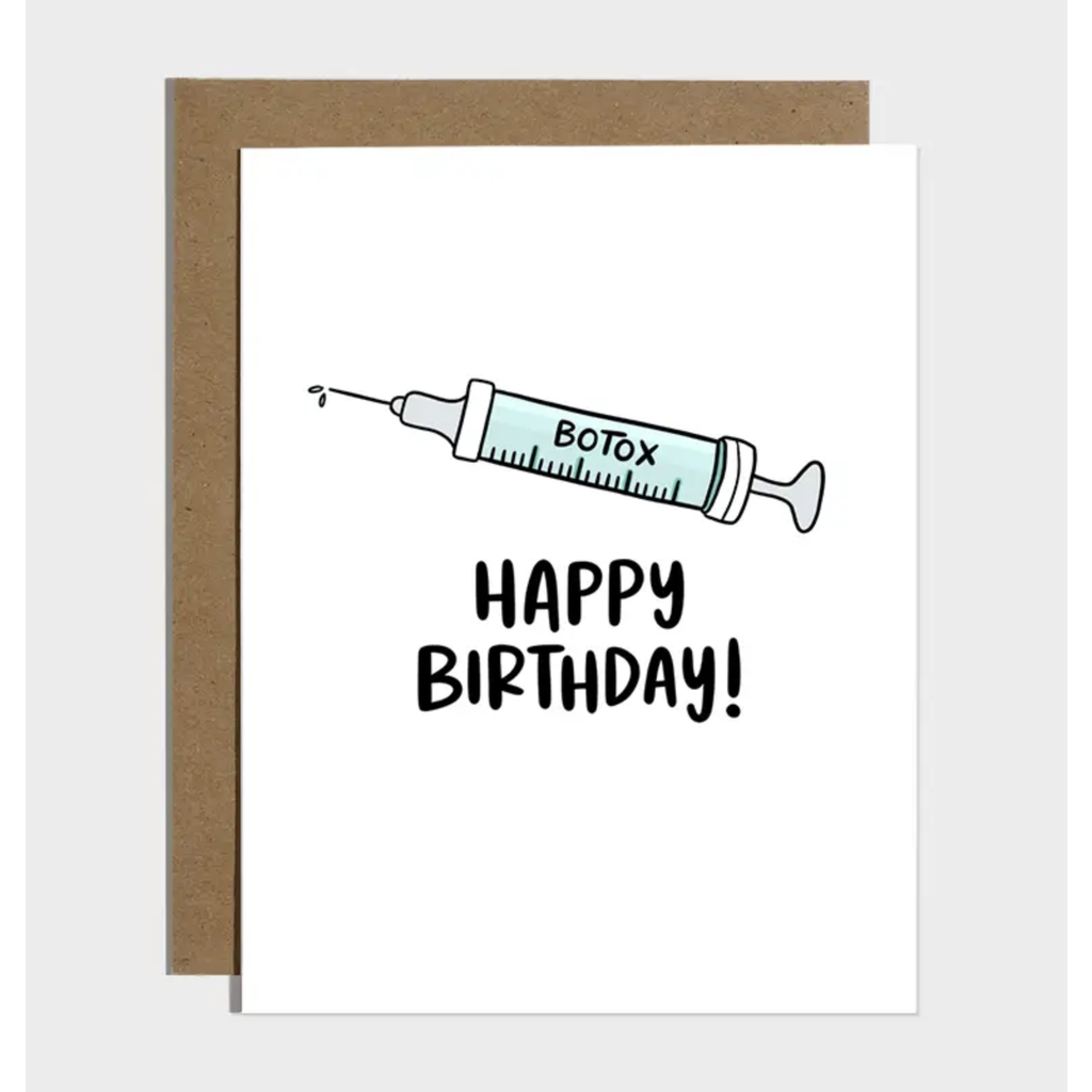 Botox Birthday Card - Rock Paper Scissors