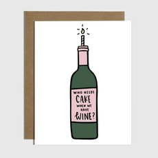 Cake & Wine Birthday Card