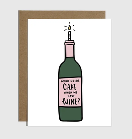Cake & Wine Birthday Card