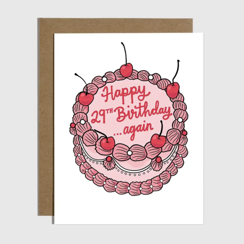 Happy 29th Birthday Again Card