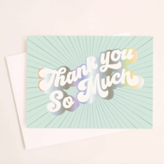 Holographic Rays Thank You Card