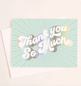 Holographic Rays Thank You Card