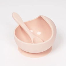 Blush Silicone Bowl & Spoon Set