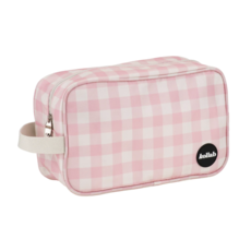 Candy Pink Check Travel Bag