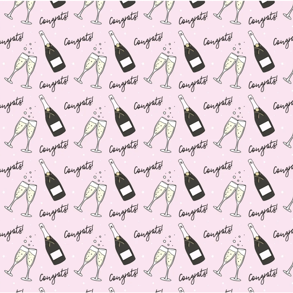 Congrats Champagne Wrapping Paper