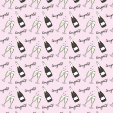 Congrats Champagne Wrapping Paper