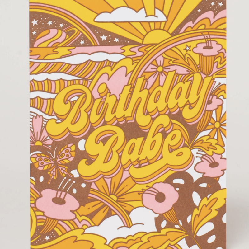 Trippy Birthday Babe Card