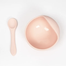 Blush Silicone Bowl & Spoon Set