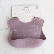 Mauve Star Silicone Bib